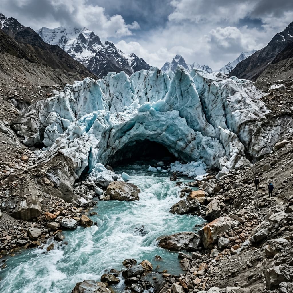 Gaumukh Glacier Ice Cave Snout